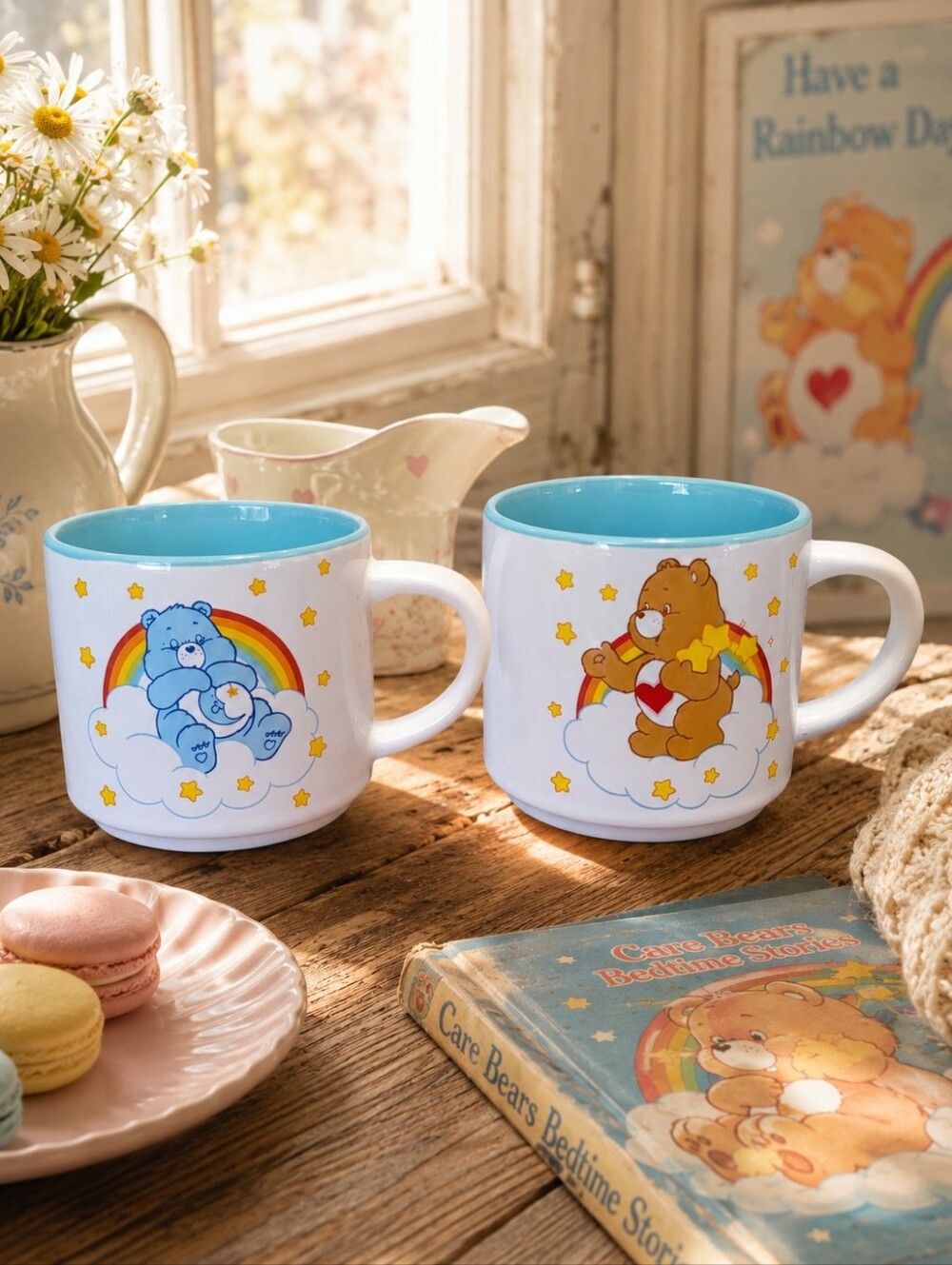 Care Bears Ceramic Mug Set Rainbow Cloud Bears